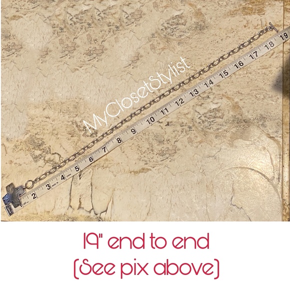 Sterling Silver Modern Celtic Cross Toggle Necklace 925 VINTAGE unisex - Picture 5 of 5